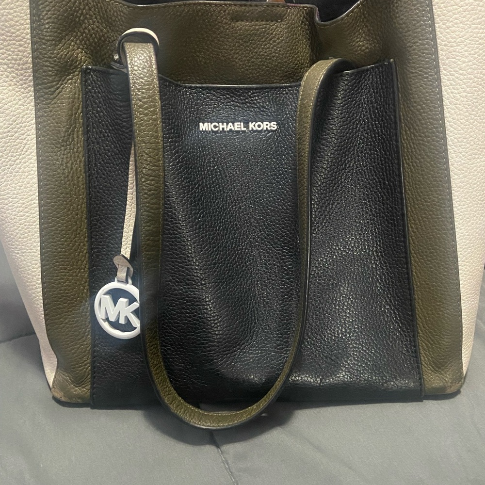 Michael Kors Two-Tone Black and Olive Bag